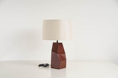 Faceted Shan Lamp, Red Bean Lacquer by Robert Kuo, Handmade, Limited Edition