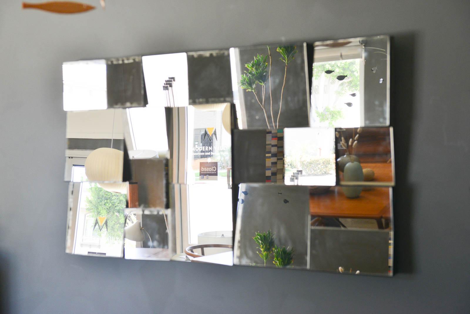 American Faceted 'Slopes Mirror' by Neal Small, circa 1970