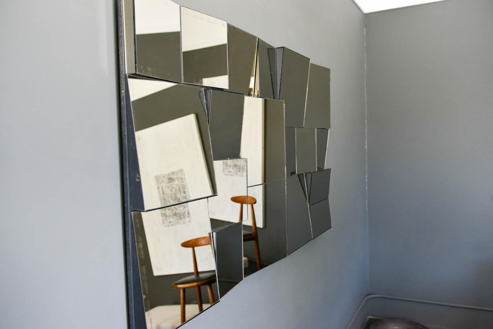 Faceted 'Slopes Mirror' by Neal Small, circa 1970 4