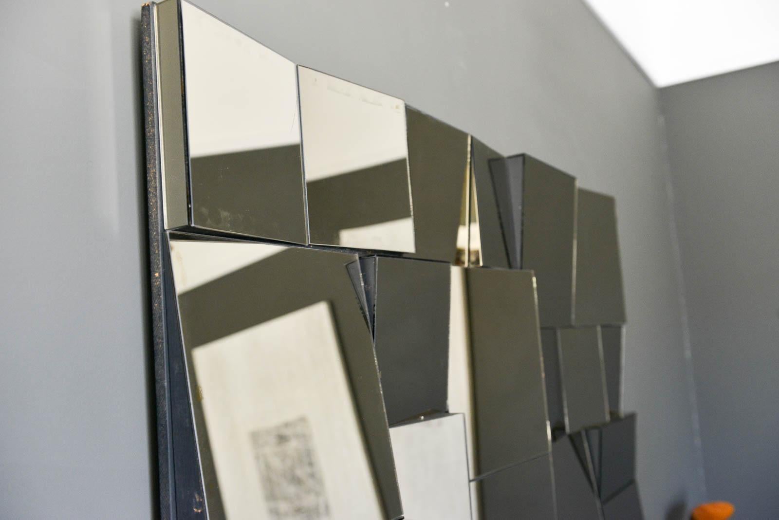 Late 20th Century Faceted 'Slopes Mirror' by Neal Small, circa 1970