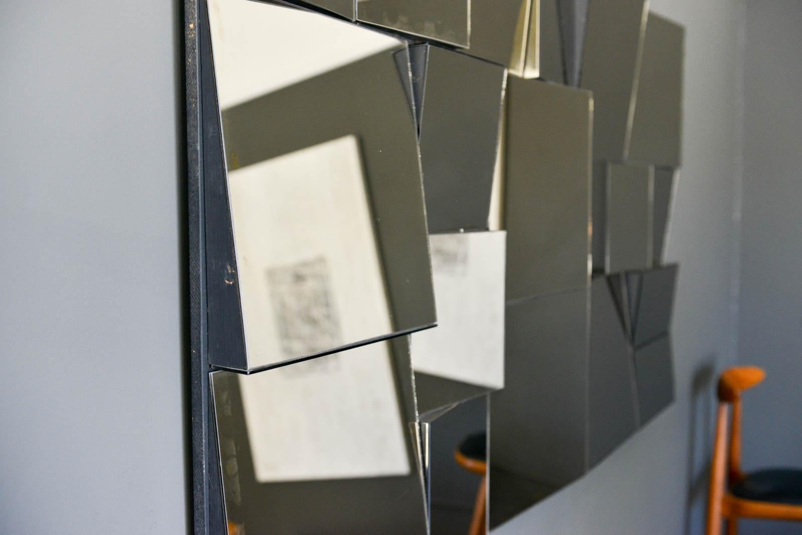 Faceted 'Slopes Mirror' by Neal Small, circa 1970 1