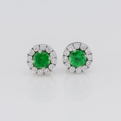 Pendientes facetados de diamante tsavorita