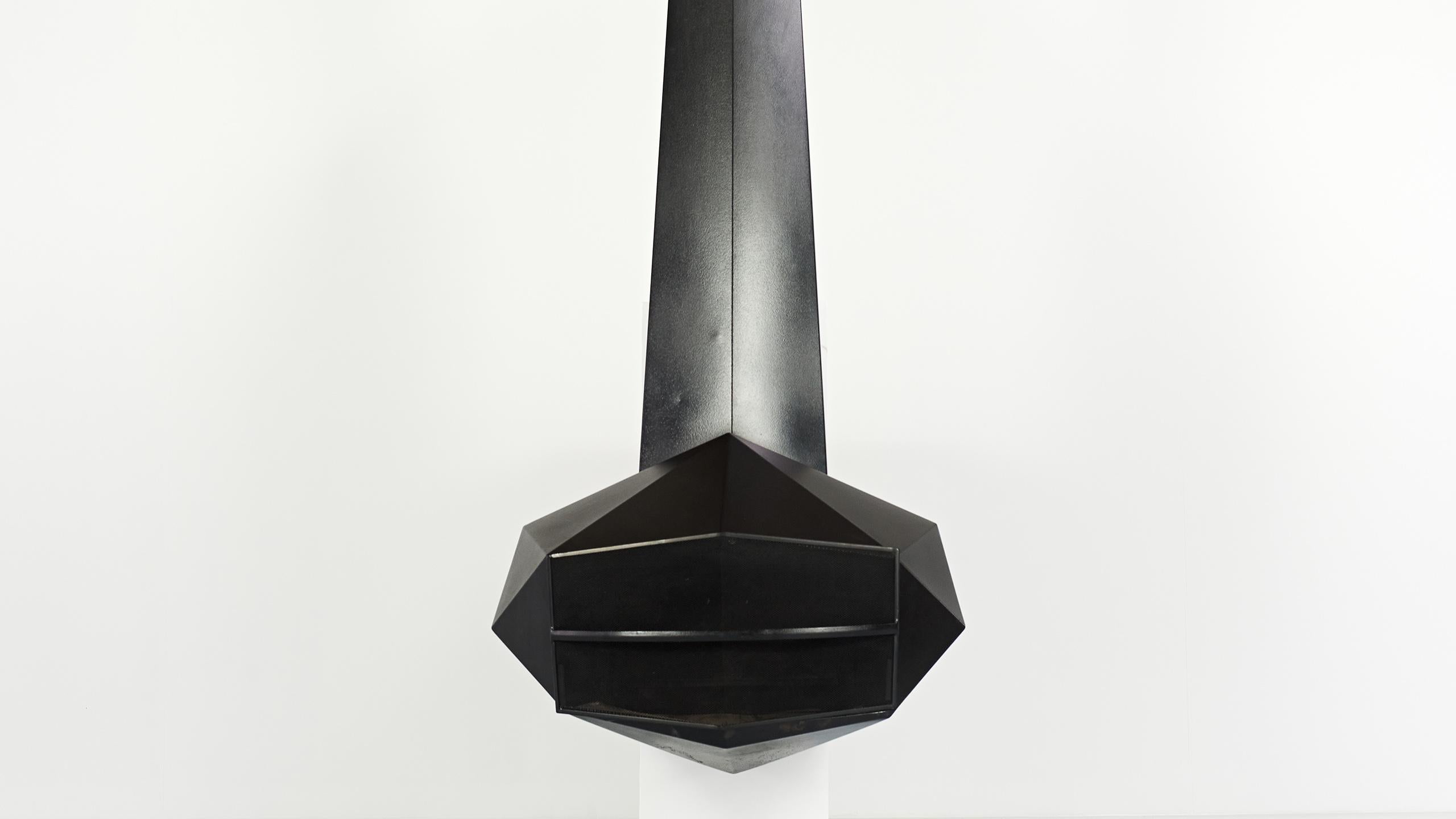 Faceted Wall-Mounted Fireplace, C 1970 7