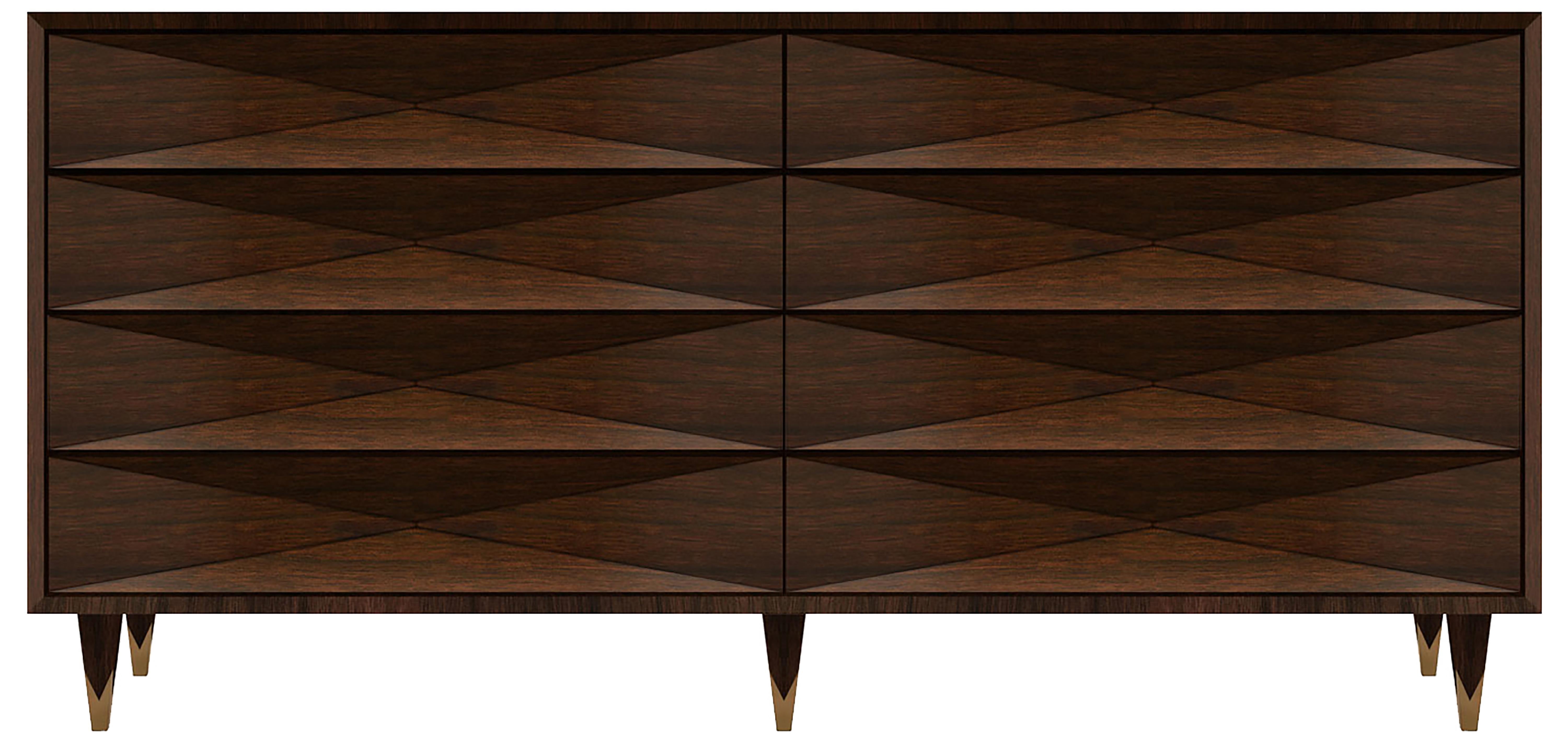 American Faceted Walnut Side Table For Sale
