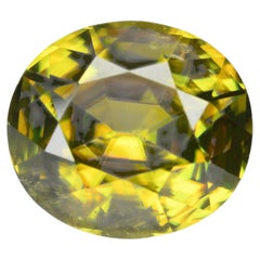 Faceted yellowish green sphene, 3.75 cts