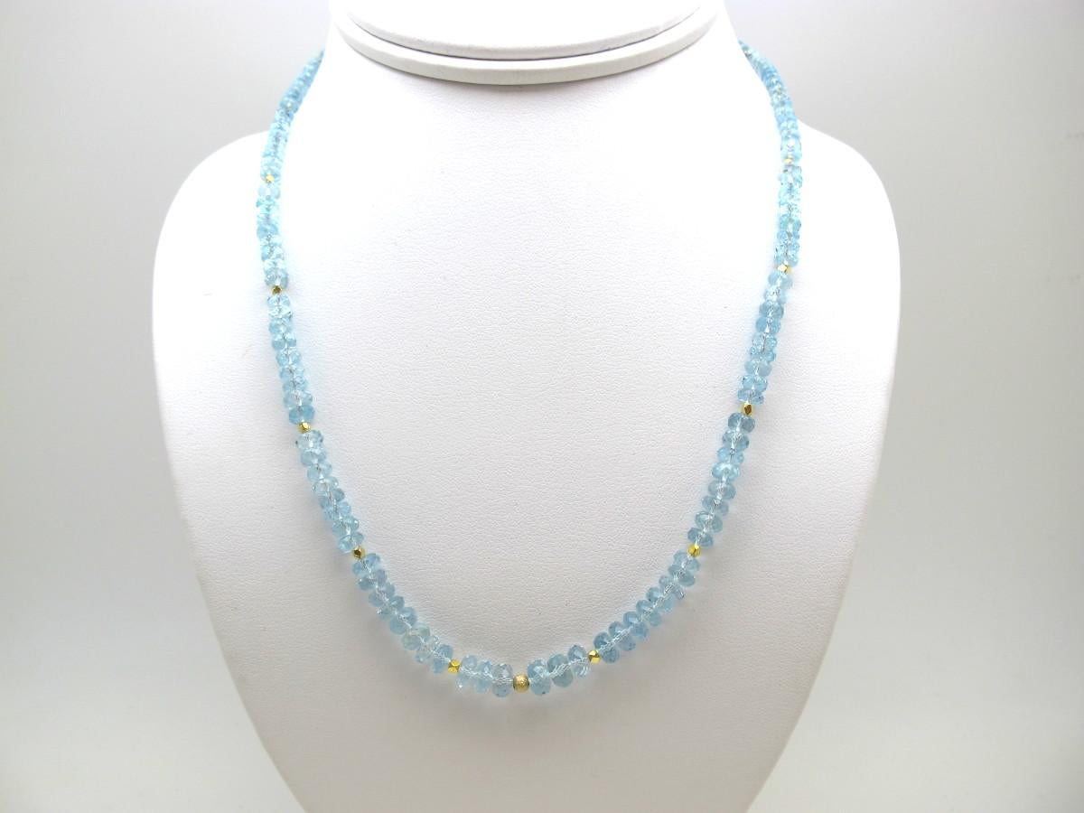 aquamarine rondelle beads