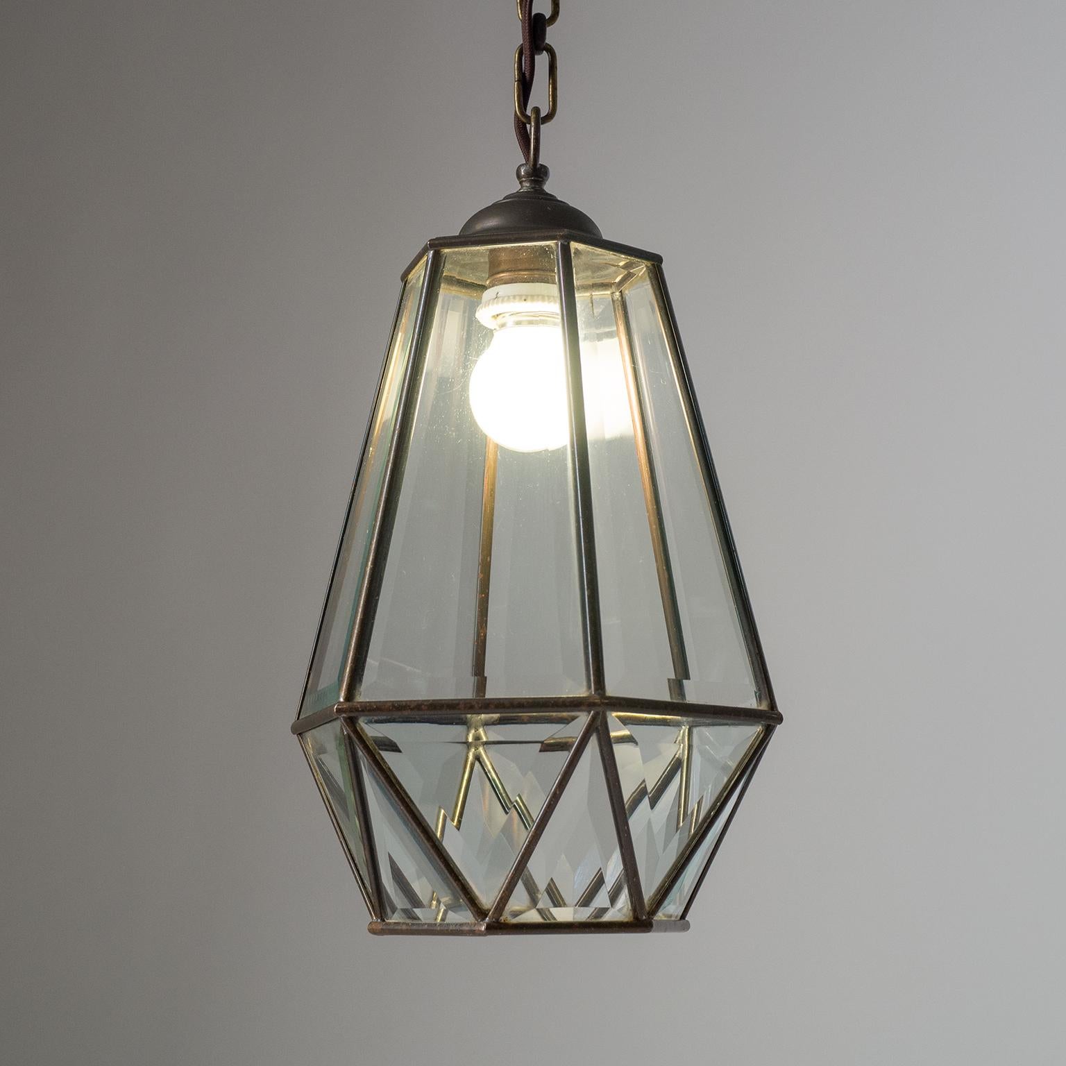 Facetted Glass Lantern, circa 1910 3