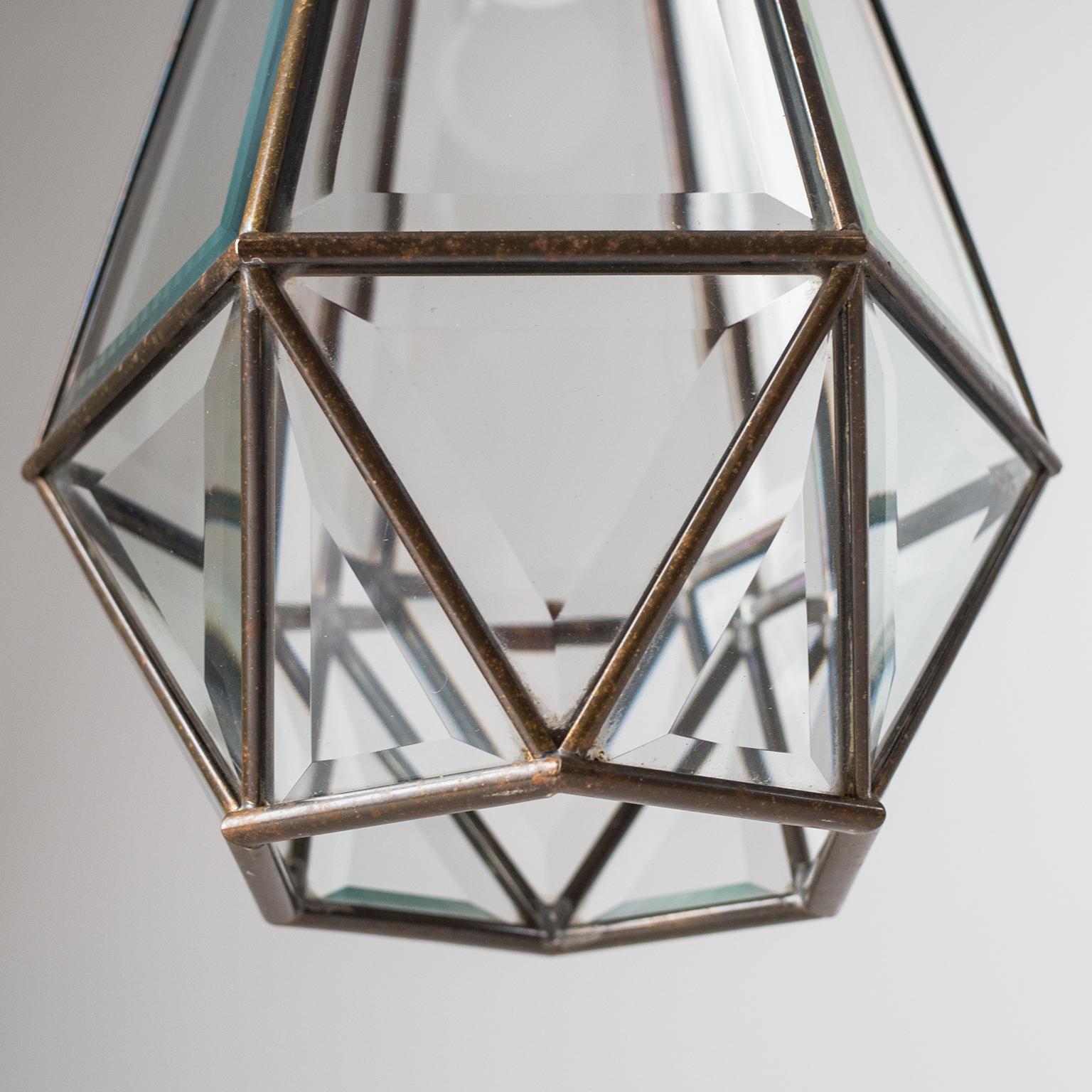 Facetted Glass Lantern, circa 1910 1
