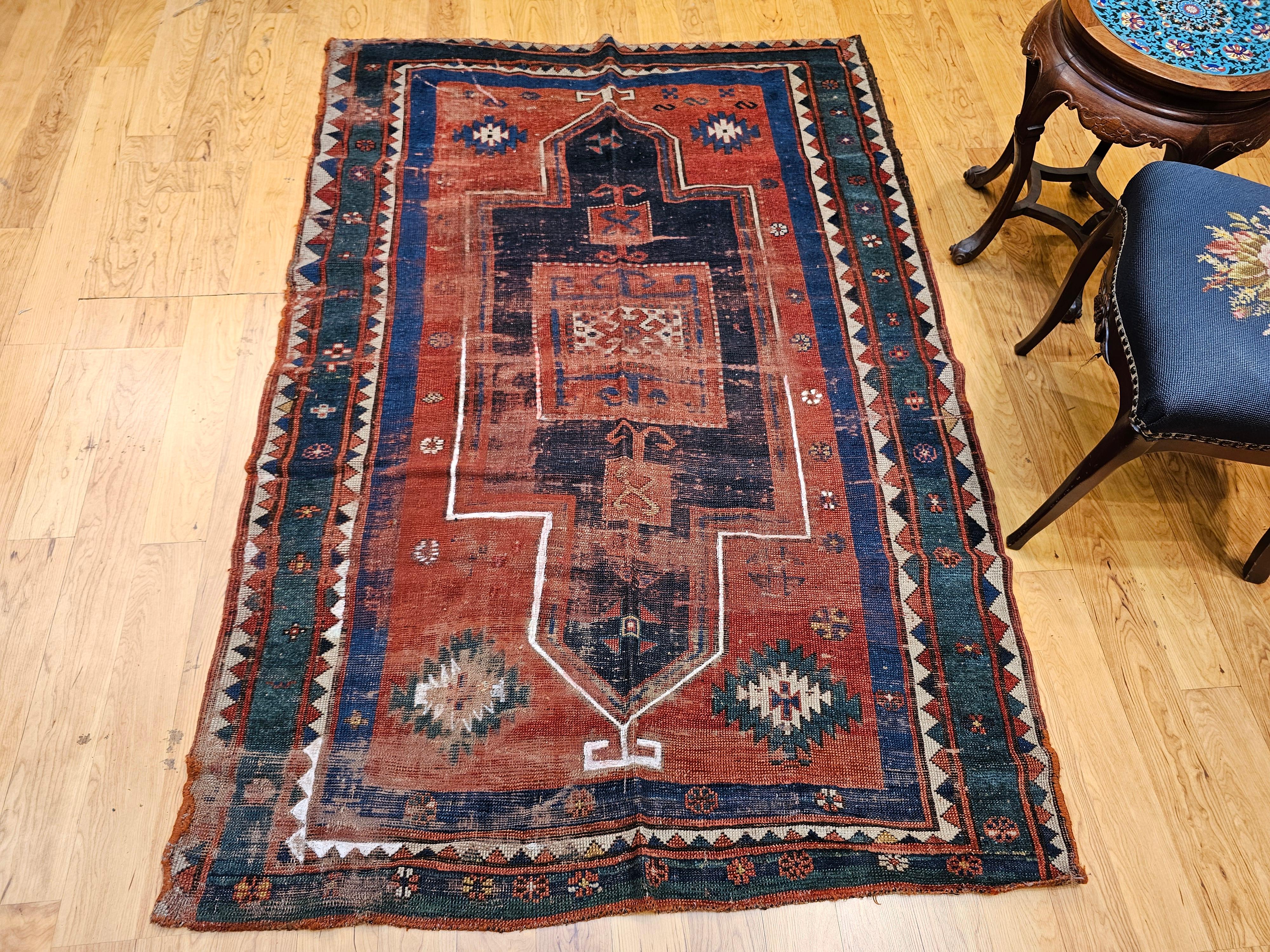 Fachralo Kazak Alfombra de Oración Caucásica en venta 8
