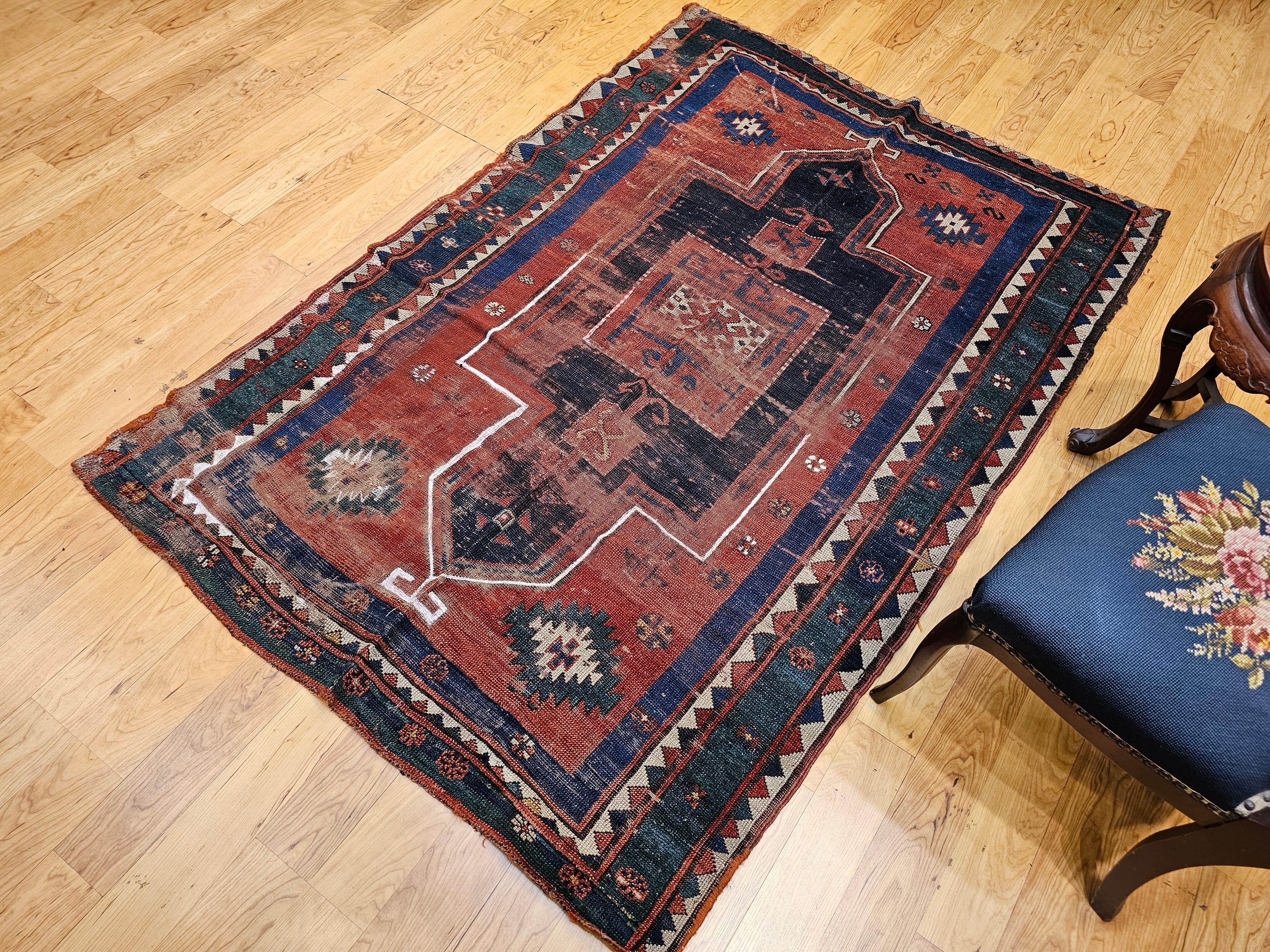 Fachralo Kazak Alfombra de Oración Caucásica en venta 9