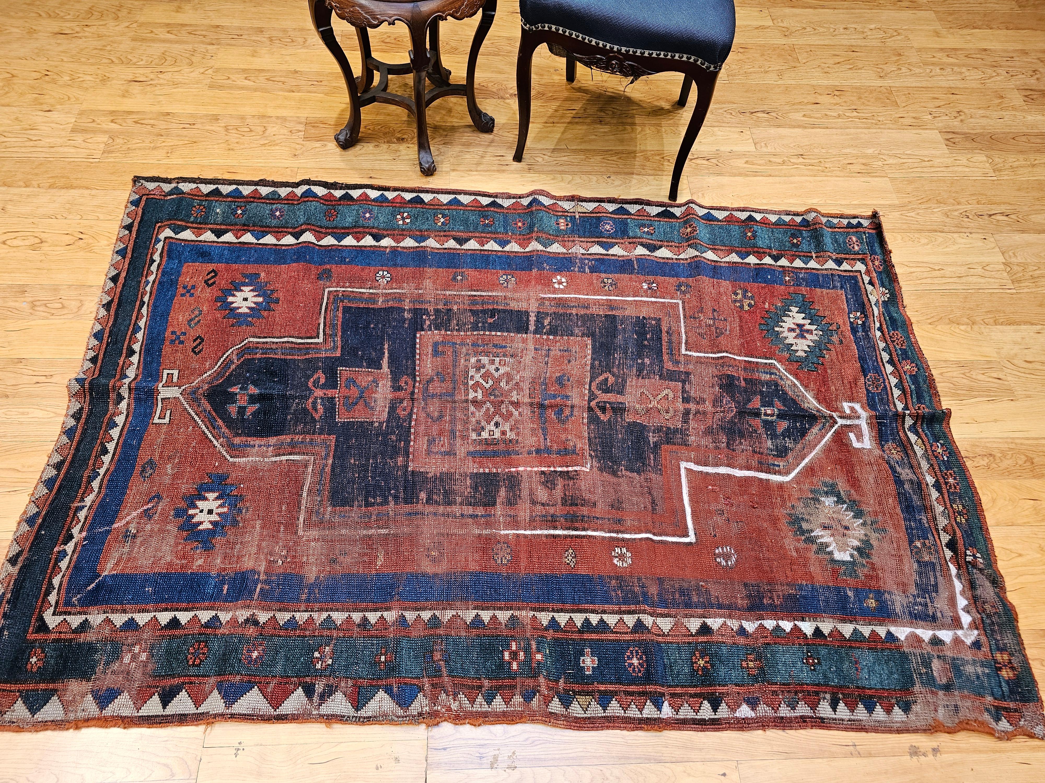 Fachralo Kazak Alfombra de Oración Caucásica en venta 10