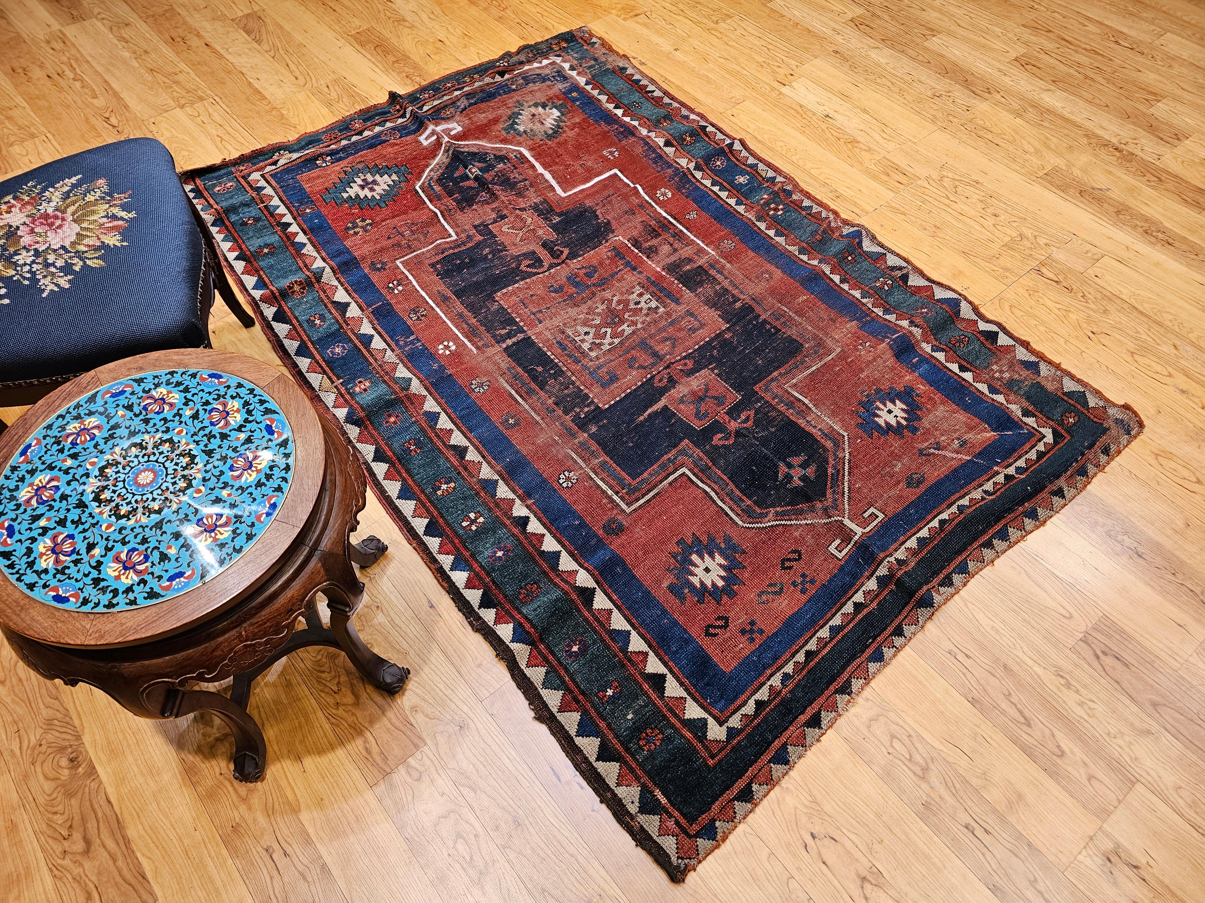 Fachralo Kazak Alfombra de Oración Caucásica en venta 11