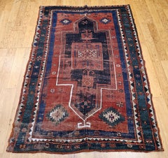 Late 19th Century Fachralo Kazak Prayer Rug with Persimmon Field