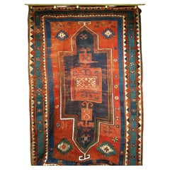 Fachralo Kazak Caucasian Prayer Area Rug