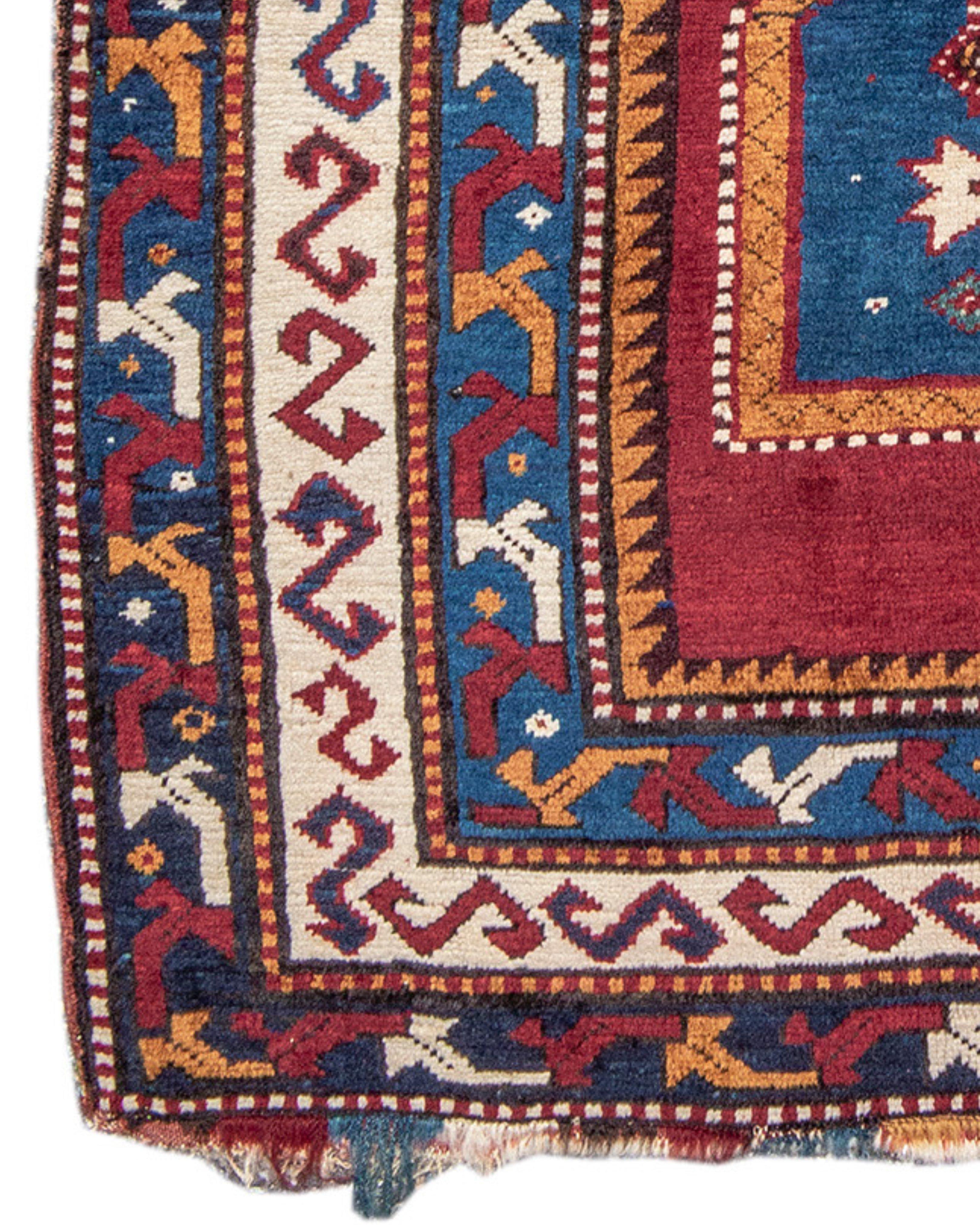 Caucasian Antique Fachralo Kazak Prayer Rug, c. 1900 For Sale