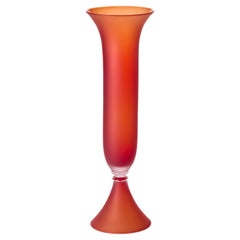 Façon de Venise in Red, a cherry red blown glass vessel by Simon Moore