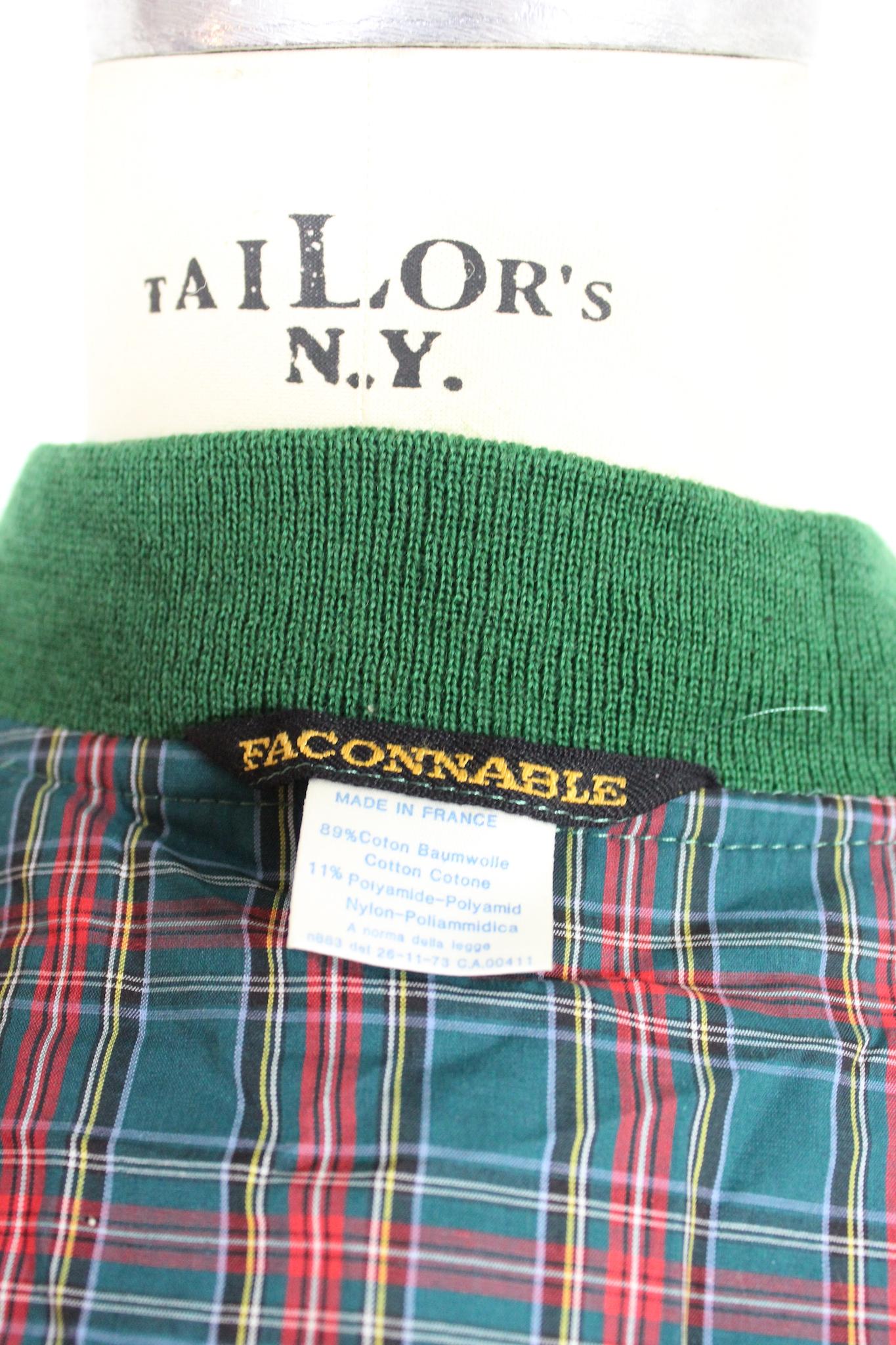 Faconable Green Cotton Vintage Check Jacket 3