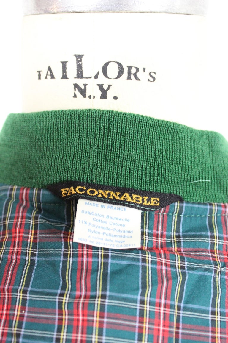 3510162 Green Check Folded Sleeve Jacket
