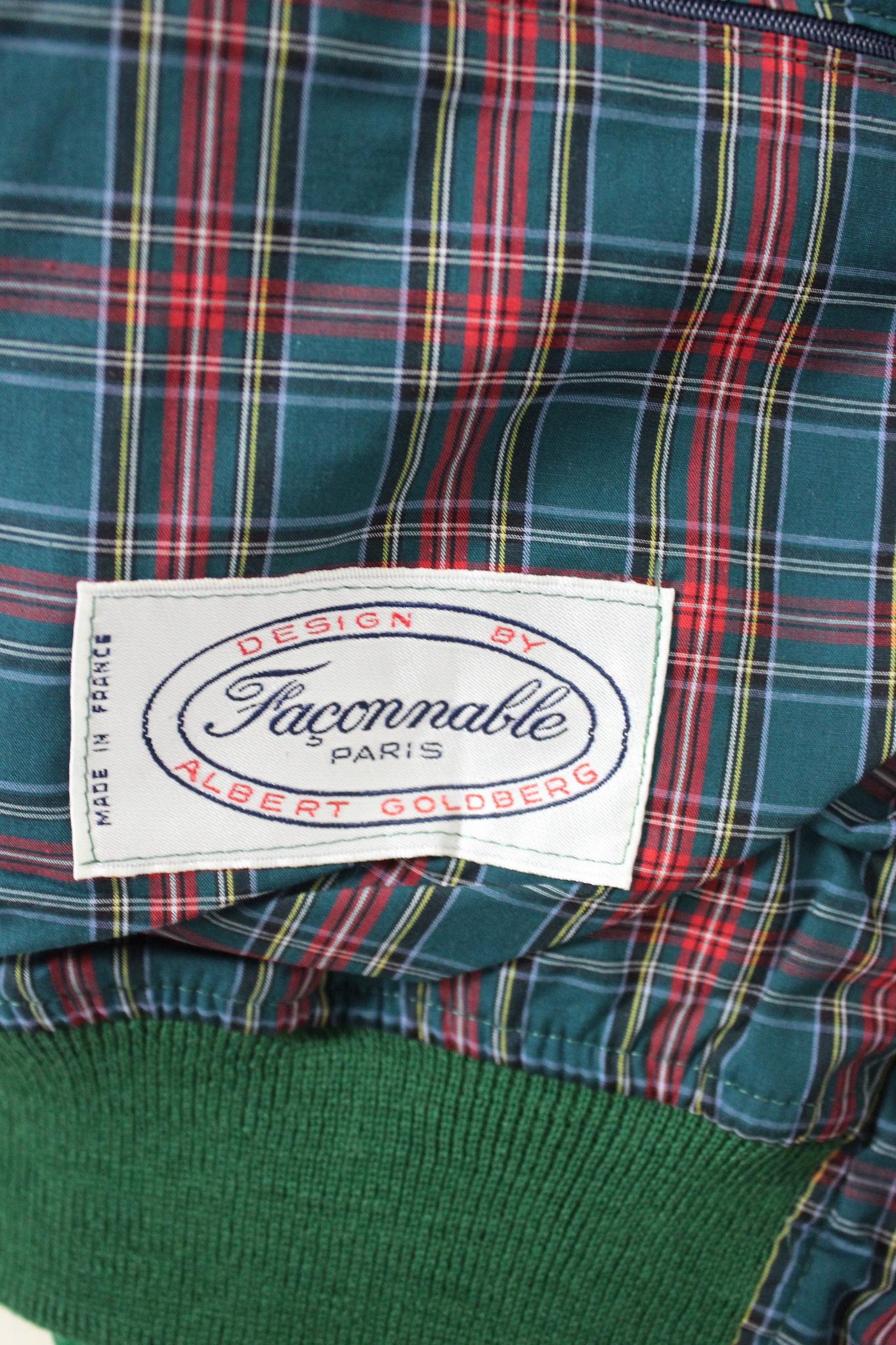Faconable Green Cotton Vintage Check Jacket 4