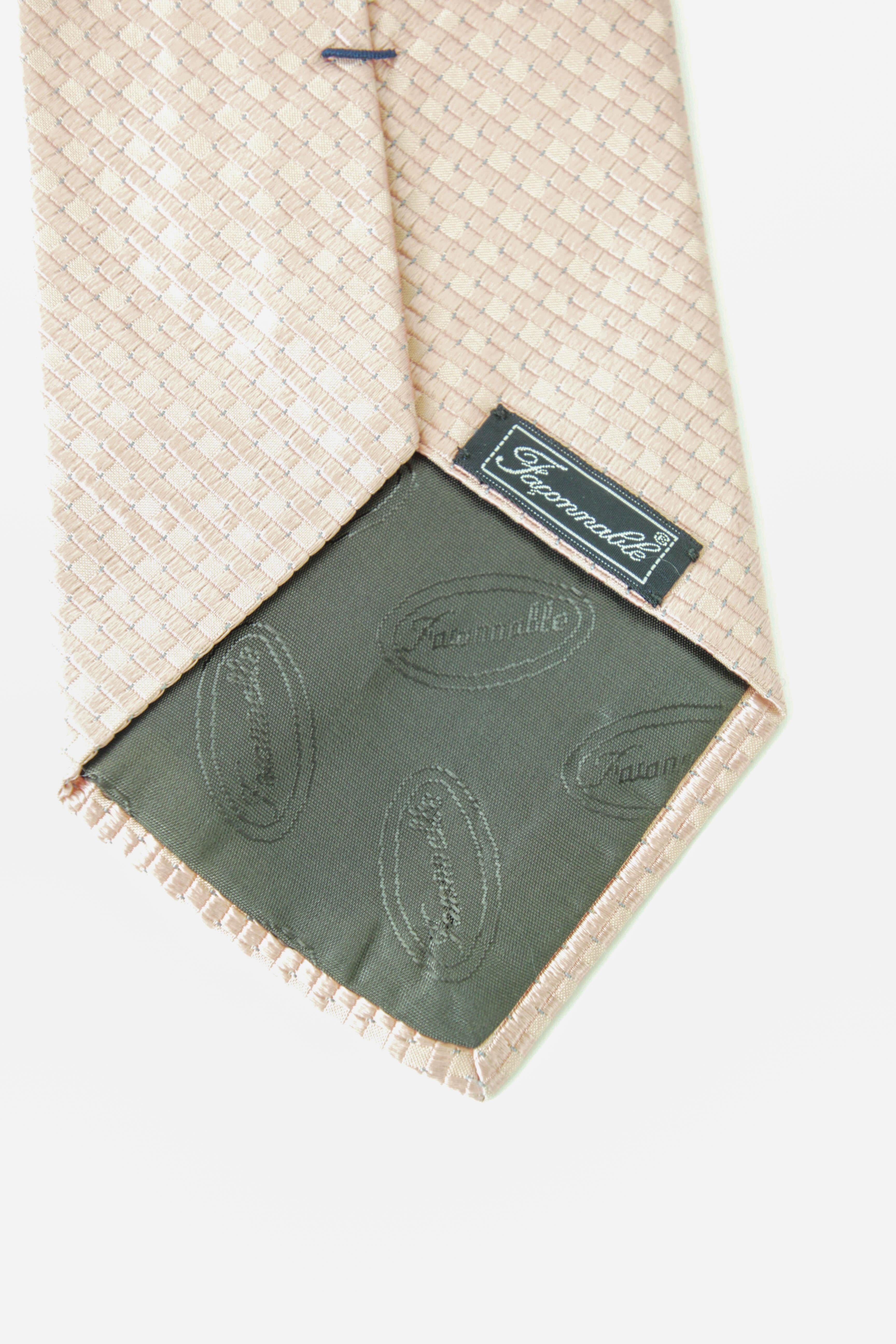 Faconnable Necktie Silk Handmade in Italy For Sale 2