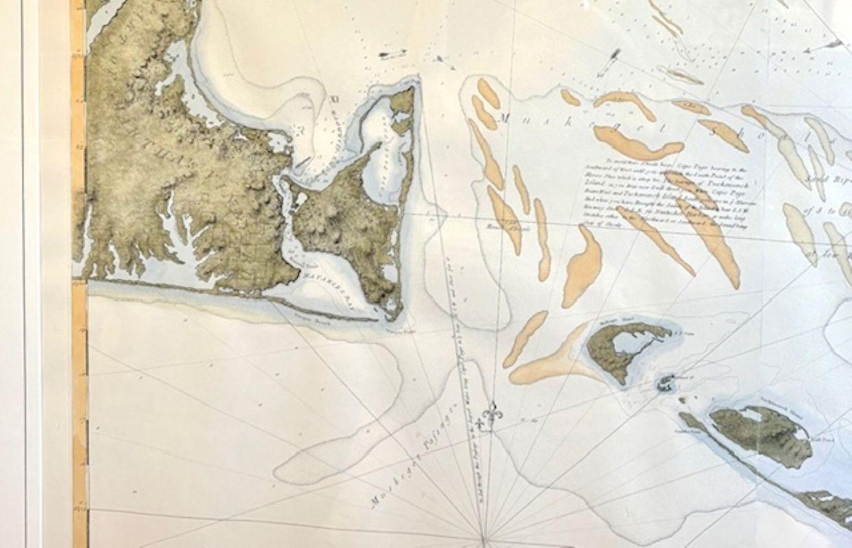 Other Facsimile DesBarres (1776) Chart of Nantucket Island, circa 1966 For Sale