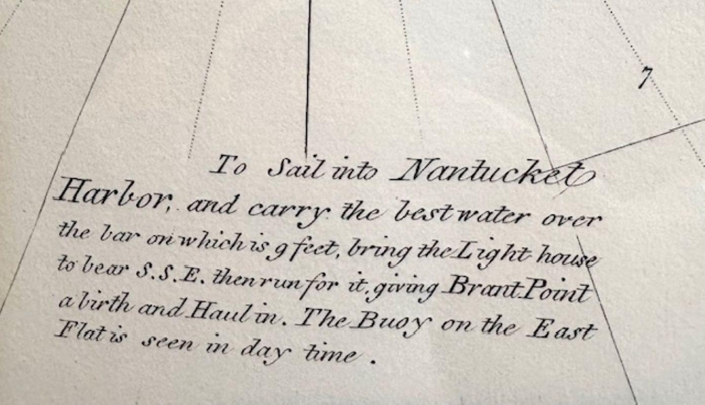 Facsimile DesBarres (1776) Chart of Nantucket Island, circa 1966 For Sale 1