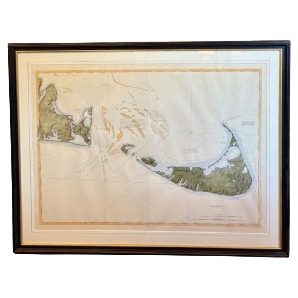 Facsimile DesBarres (1776) Chart of Nantucket Island, circa 1966 For Sale