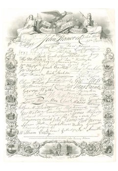 "Facsimile of the Signatures to the Declaration of Independence" by A.H. Wray