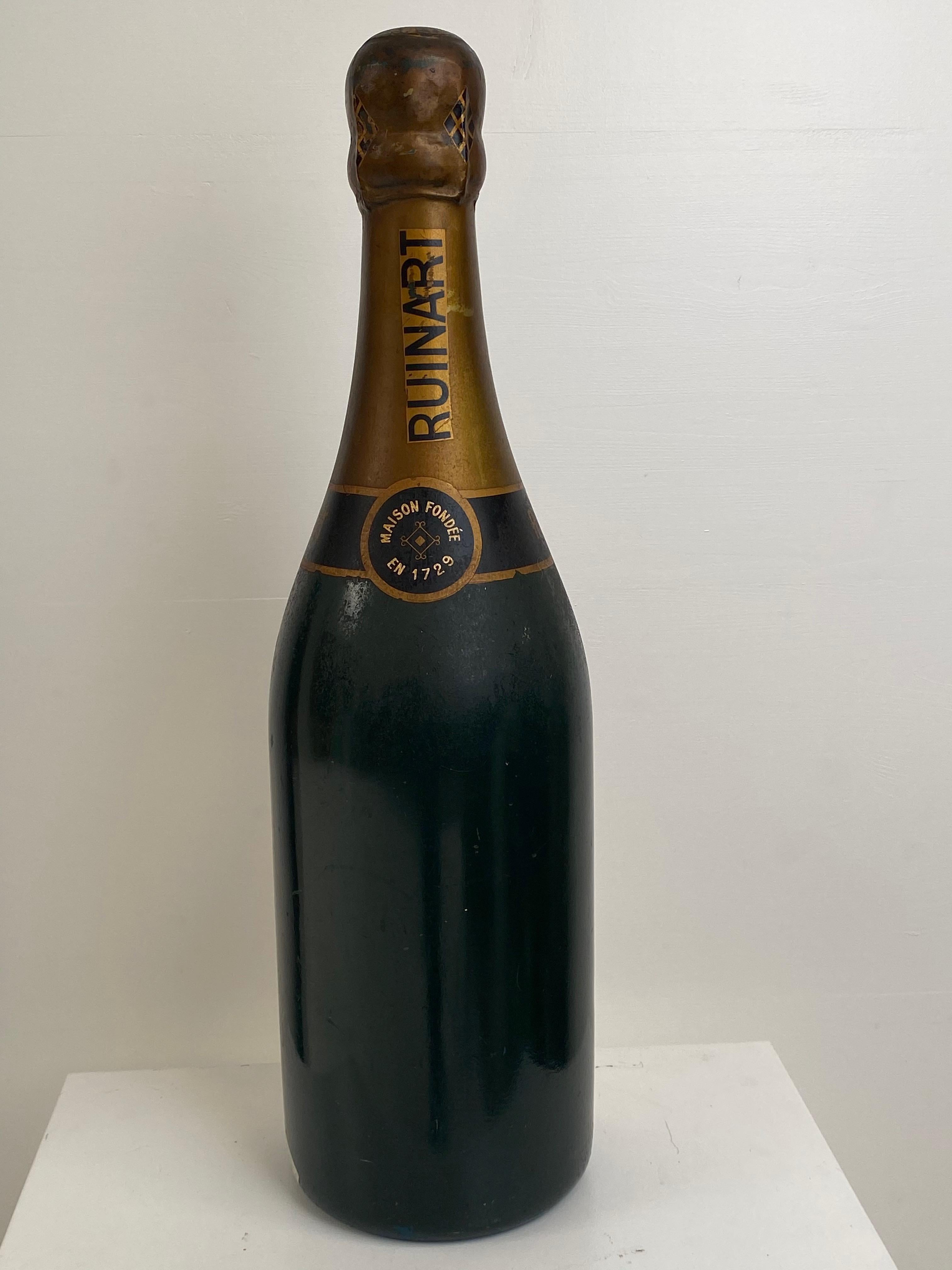 Painted Factice of a Bottle of Champagne, Ruinart For Sale