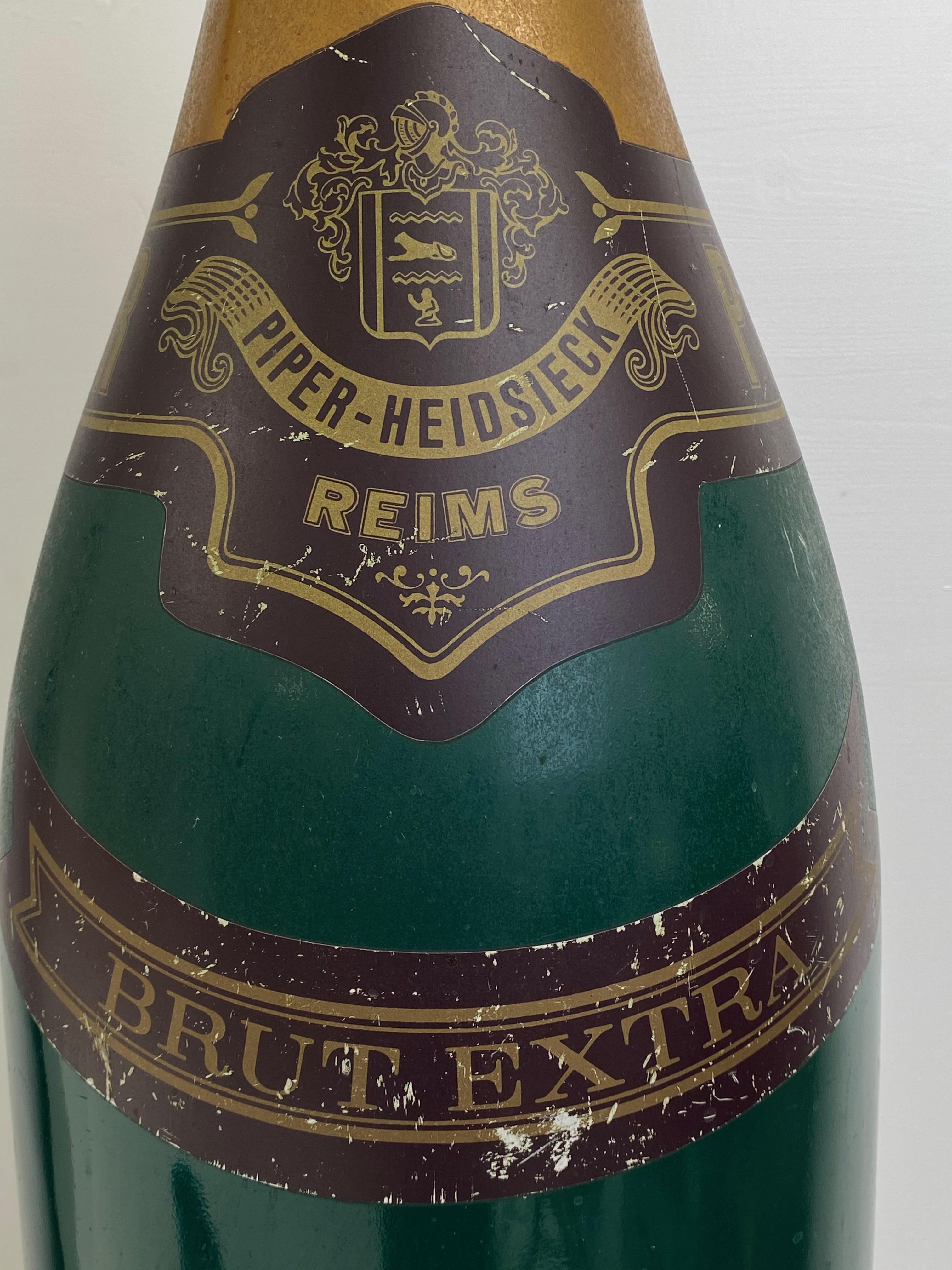 Stunnig display of bottle of Piper Heidsieck champagne,
Great piece of decoration.