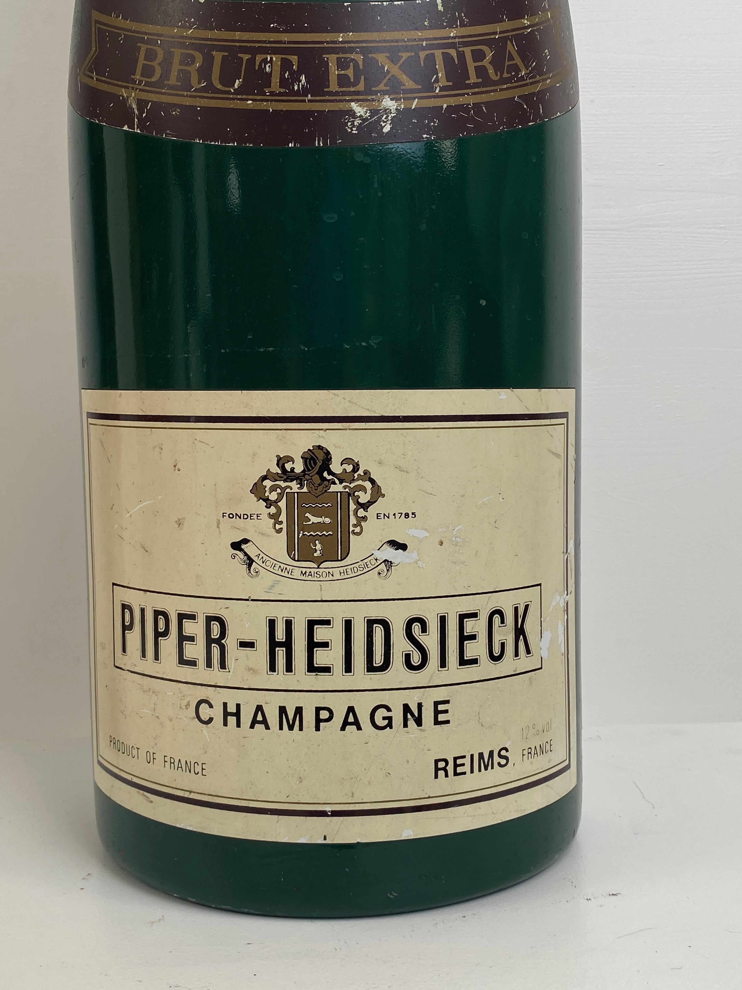 Factice of Bottle of Champagne, Piper Heidsieck In Fair Condition For Sale In Schellebelle, BE
