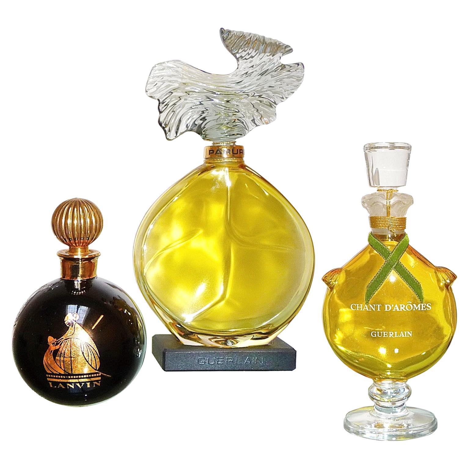 Bouteilles de parfum factice Guerlain Lanvin Store Display