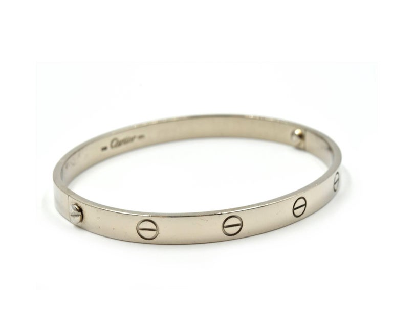Cartier Love Bracelet 18 Karat White Gold at 1stDibs cartier love