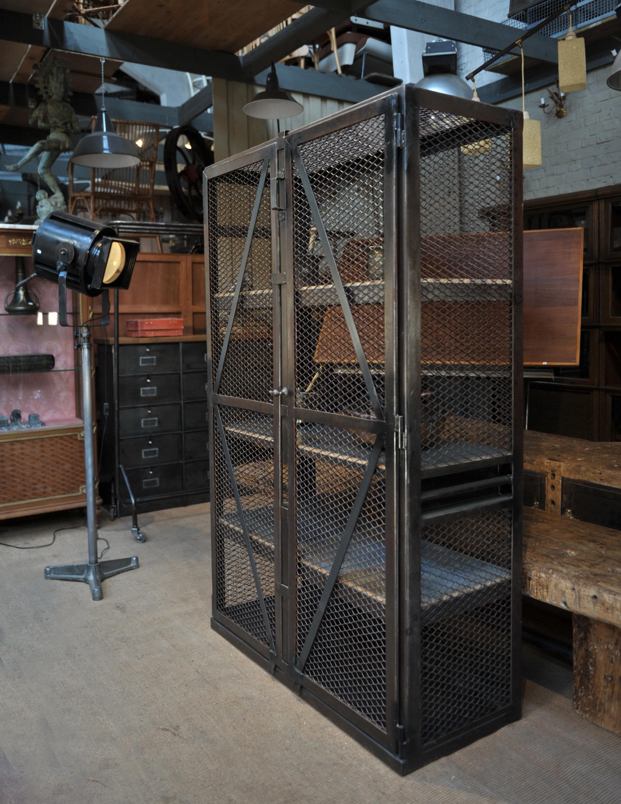 metal mesh bookcase