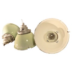 Vintage Factory Lamp Mintgreen 1970s