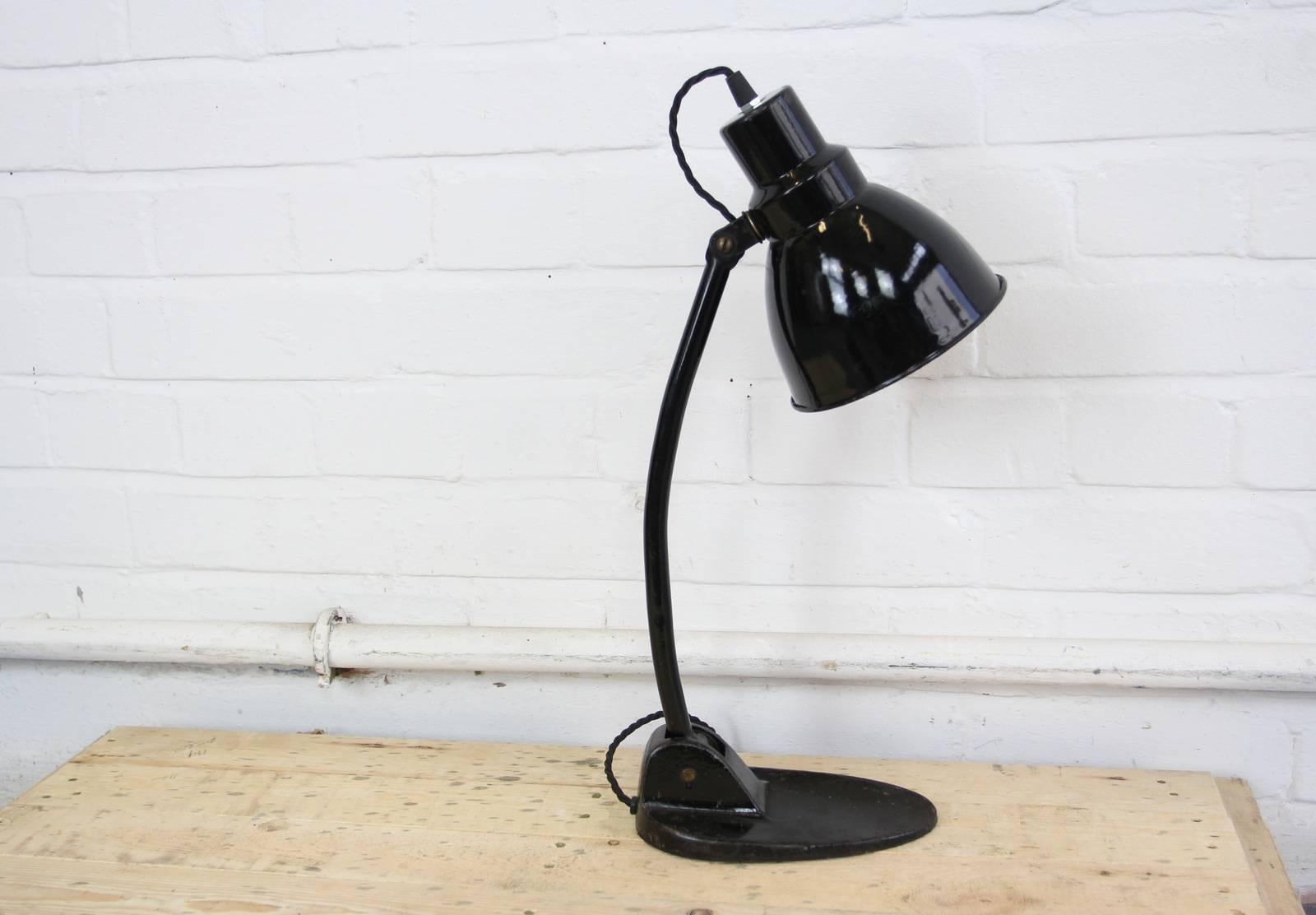 Factory Office Desk Lamp by Gebruder Jacob, circa 1920s In Good Condition In Gloucester, GB
