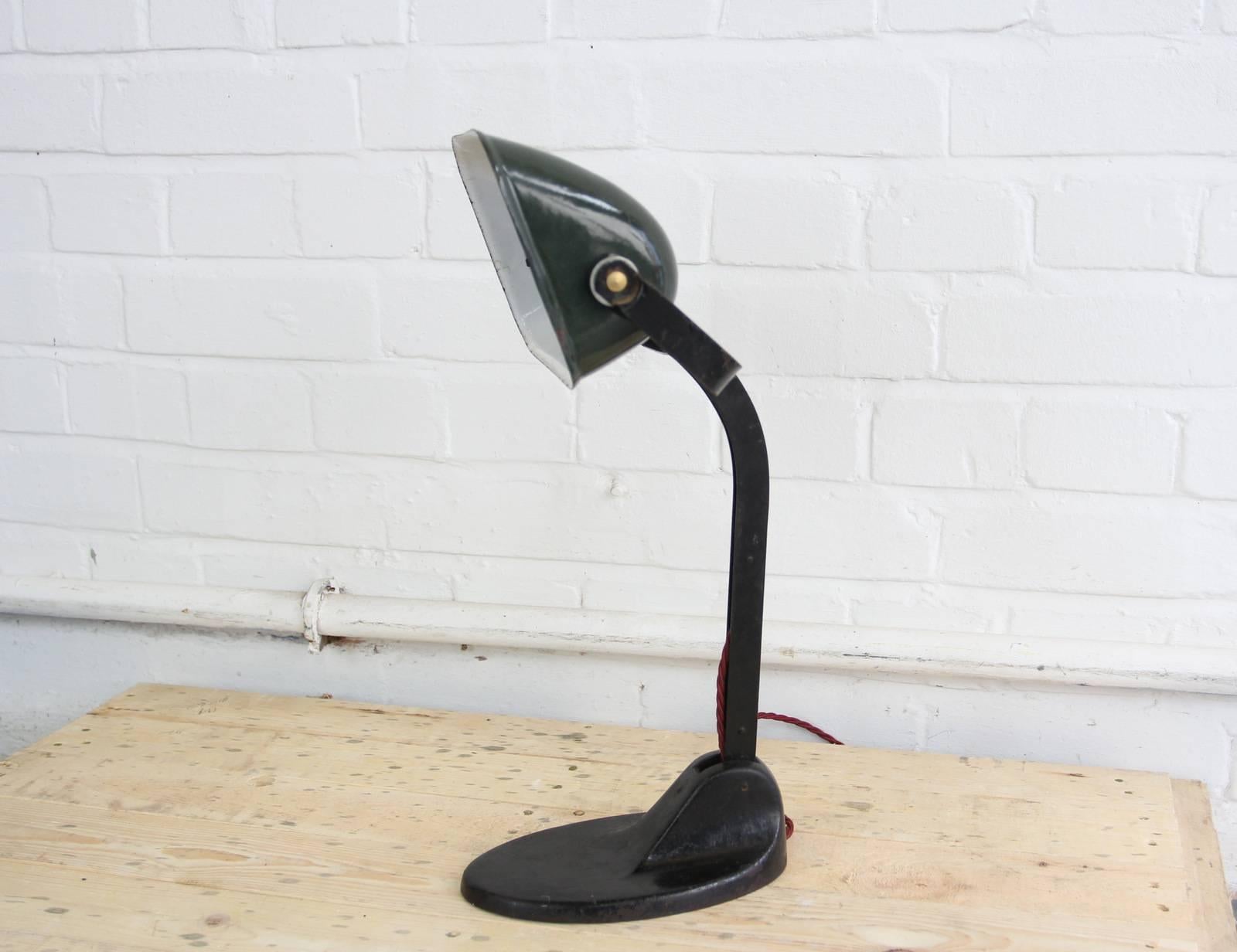 Factory Office Desk Lamp by Viktoria, circa 1920s In Good Condition In Gloucester, GB