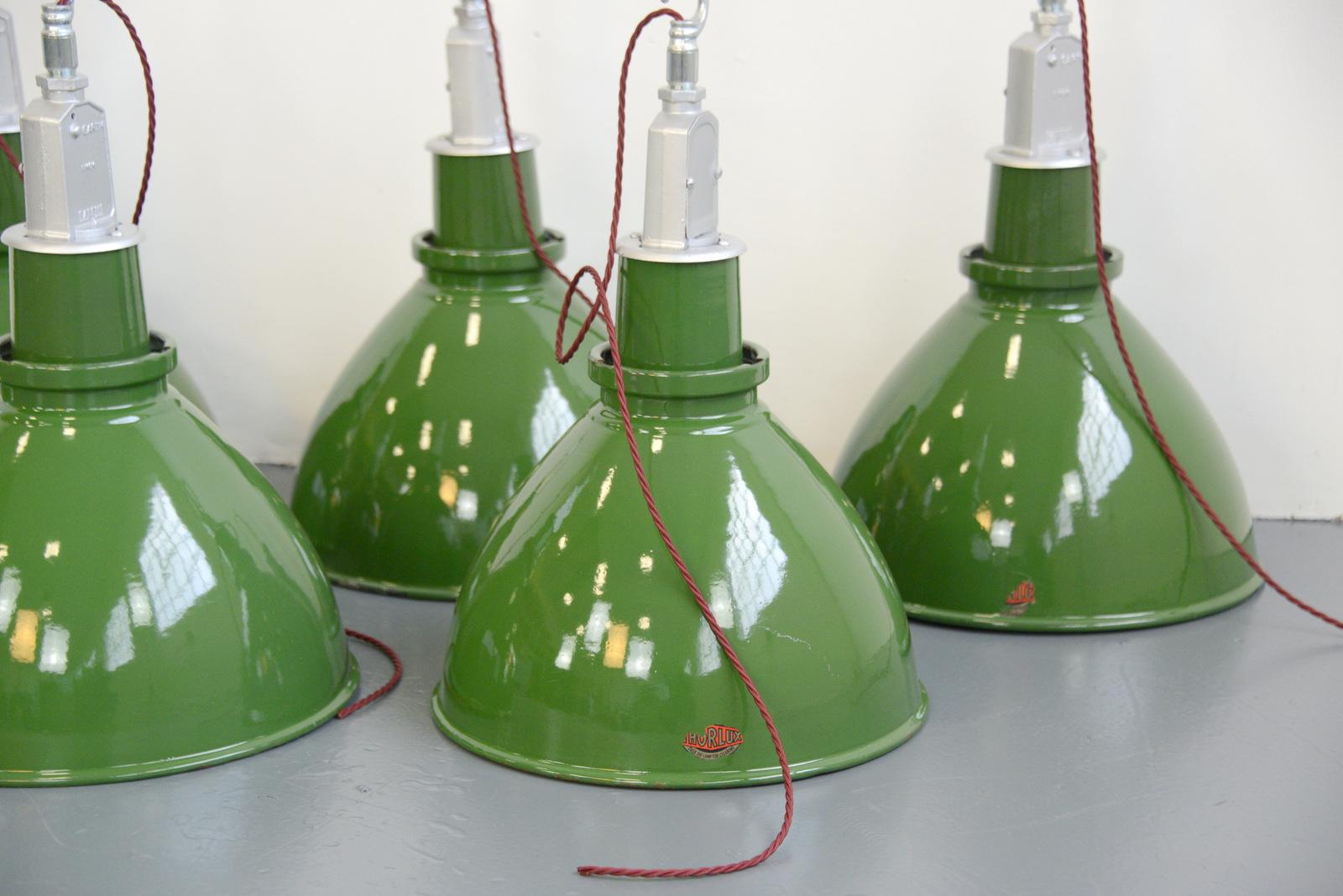 Industrial Factory Pendant Lights by Thorlux, circa 1950s