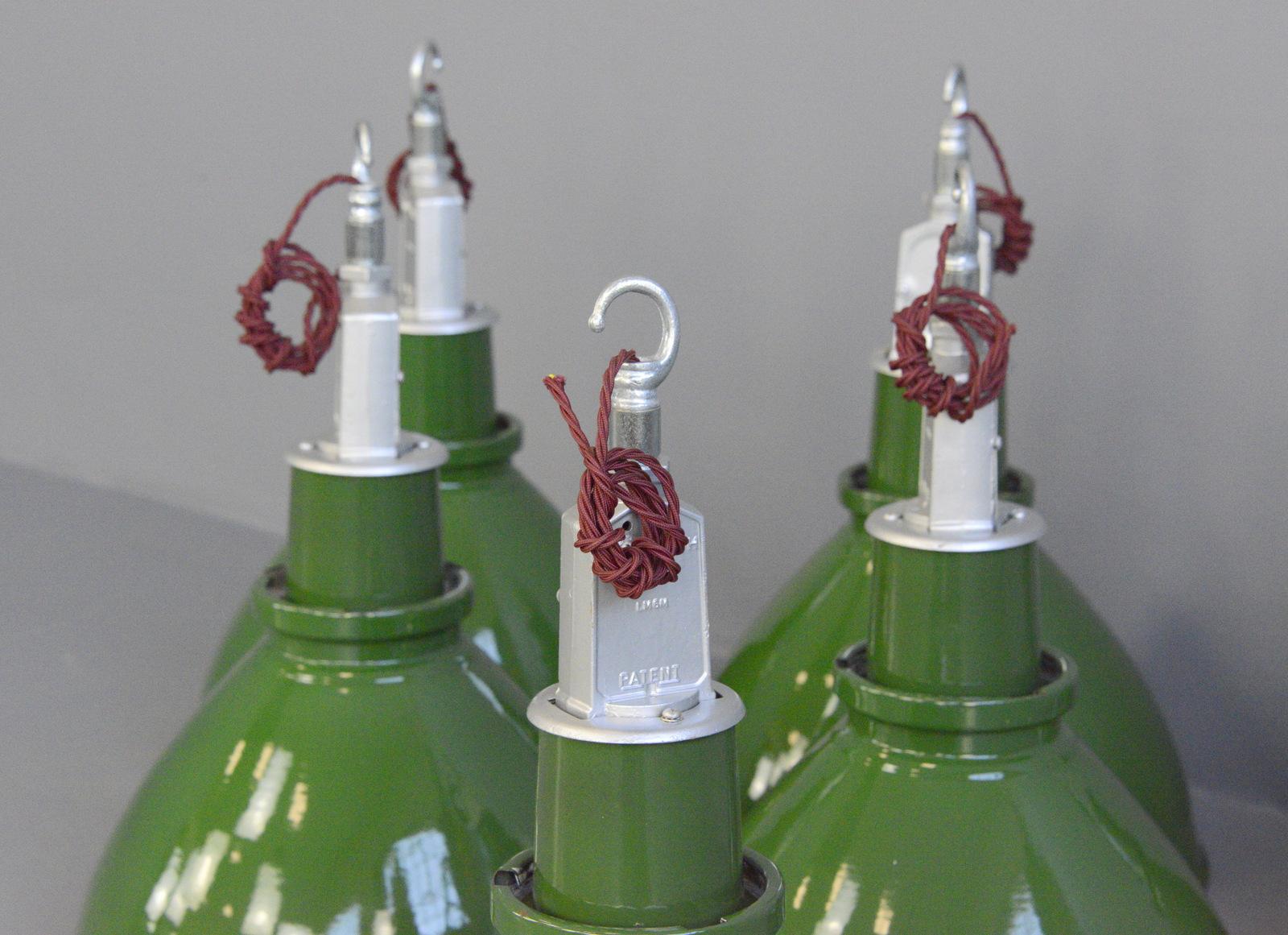 Factory Pendant Lights by Thorlux, circa 1950s 2