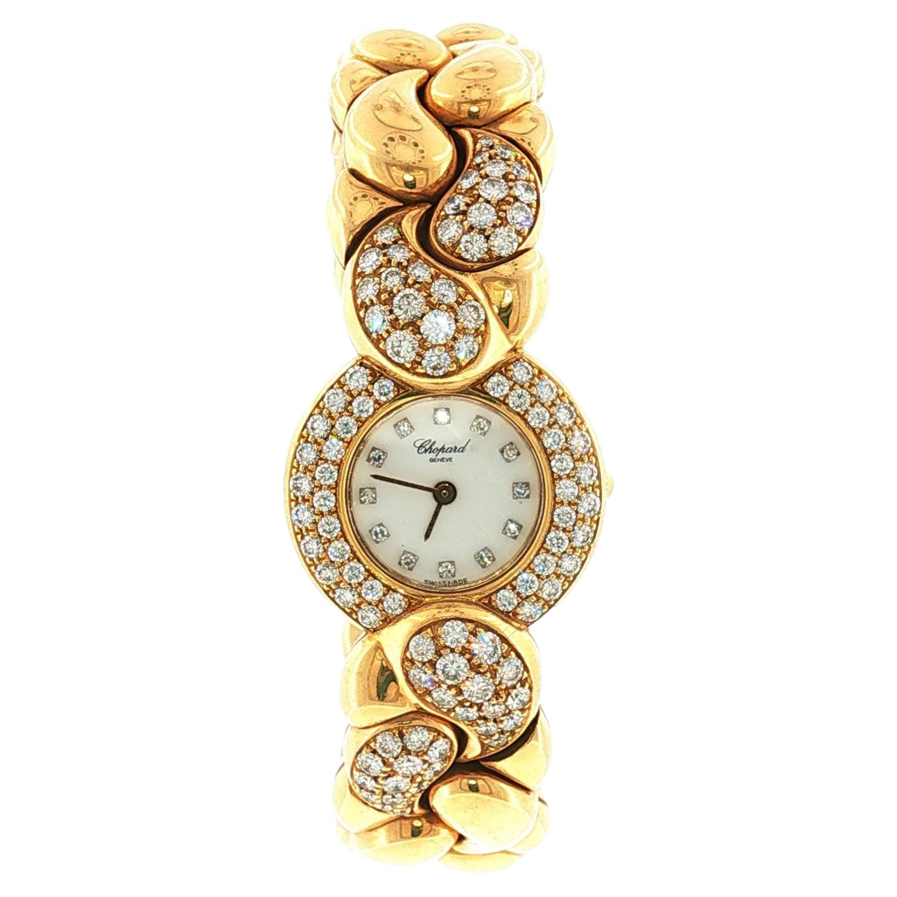 Reloj Chopard Casmir con diamantes, de estilo vintage y fabricado en oro amarillo de 18 quilates