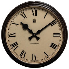 Factory Wall Clock, England, circa 1930