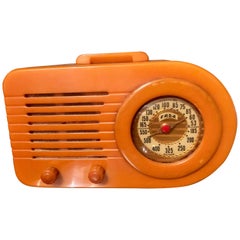 Fada Art Deco 1000 Catalin Butterscotch Bakelit Röhrenradio restauriert