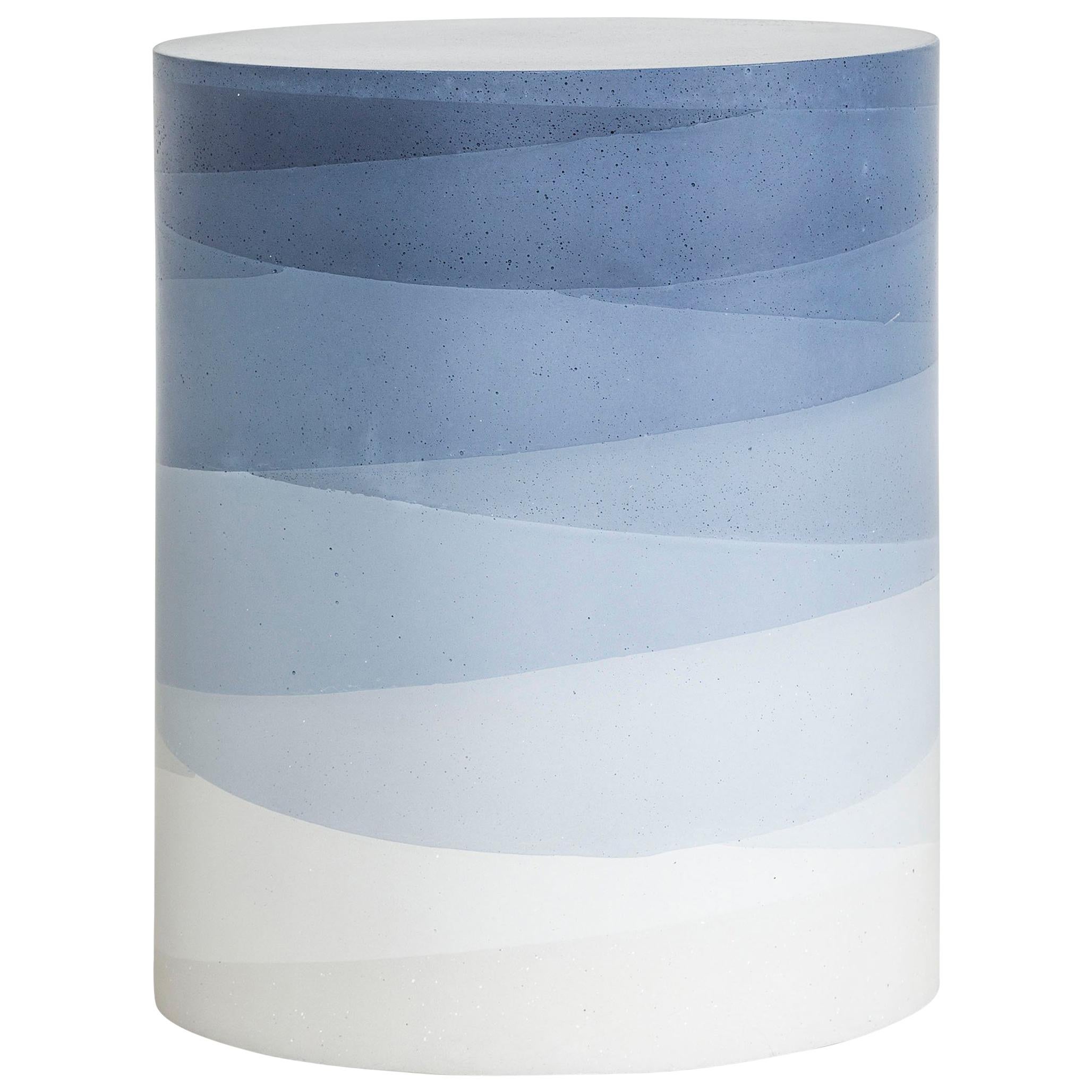 Fade Drum, Indigo Cement by Fernando Mastrangelo