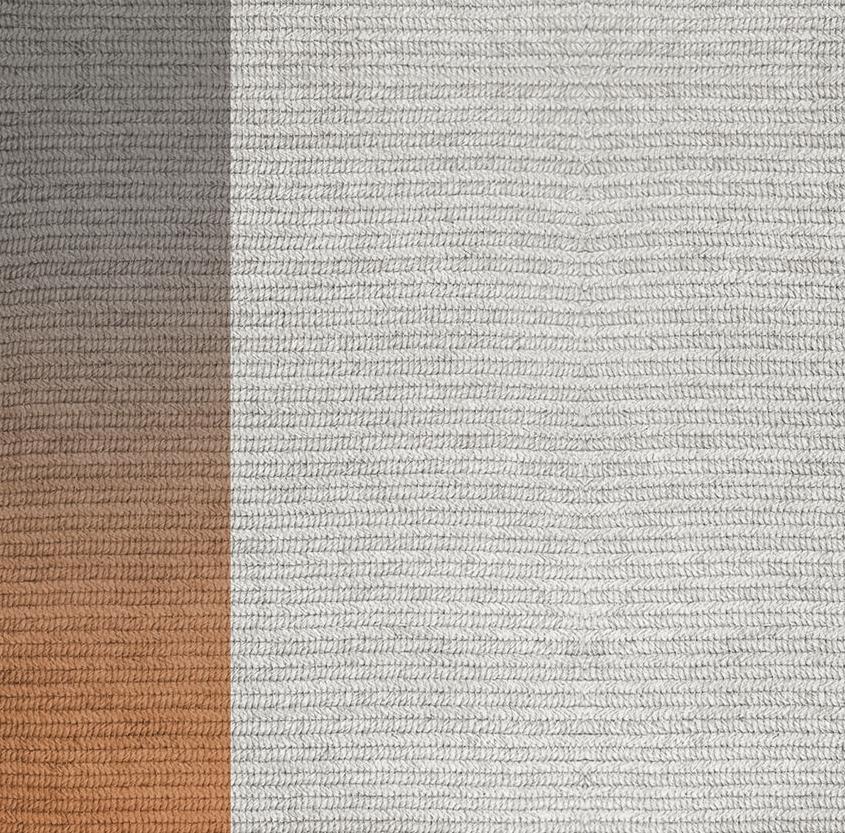 „Fade“-Teppich aus Abaca, „Mahogany“, 260x390cm, von Claire Vos für Musett Design (Philippinisch) im Angebot