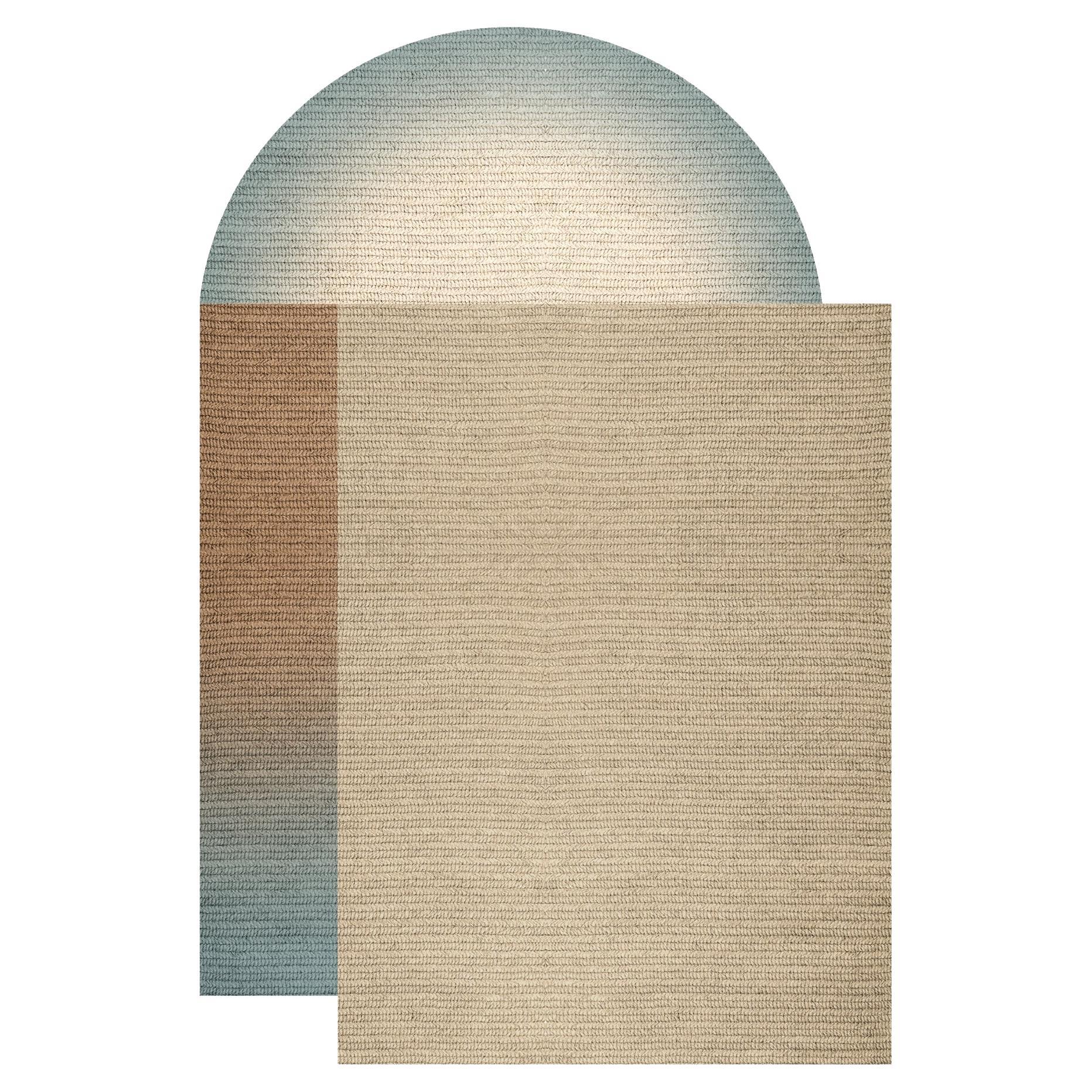 „Fade“-Teppich aus Abaca, Farbe „Sterling“, 160x240cm, von Claire Vos für Musett Design im Angebot