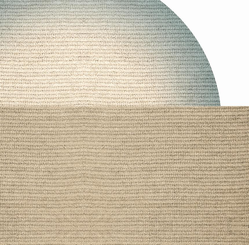 Philippine 'Fade' Rug in Abaca, Colour 'Sterling' 260x390cm by Claire Vos for Musett Design For Sale
