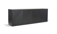 Fade To Black Sideboard / Buffet in black oak structure, and black iron base