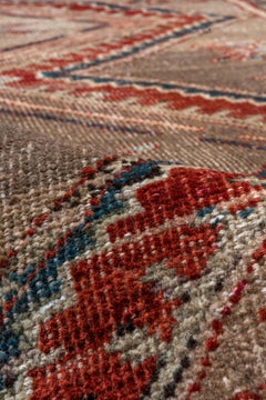 Faded Bidjar Runner with Tribal Medallions