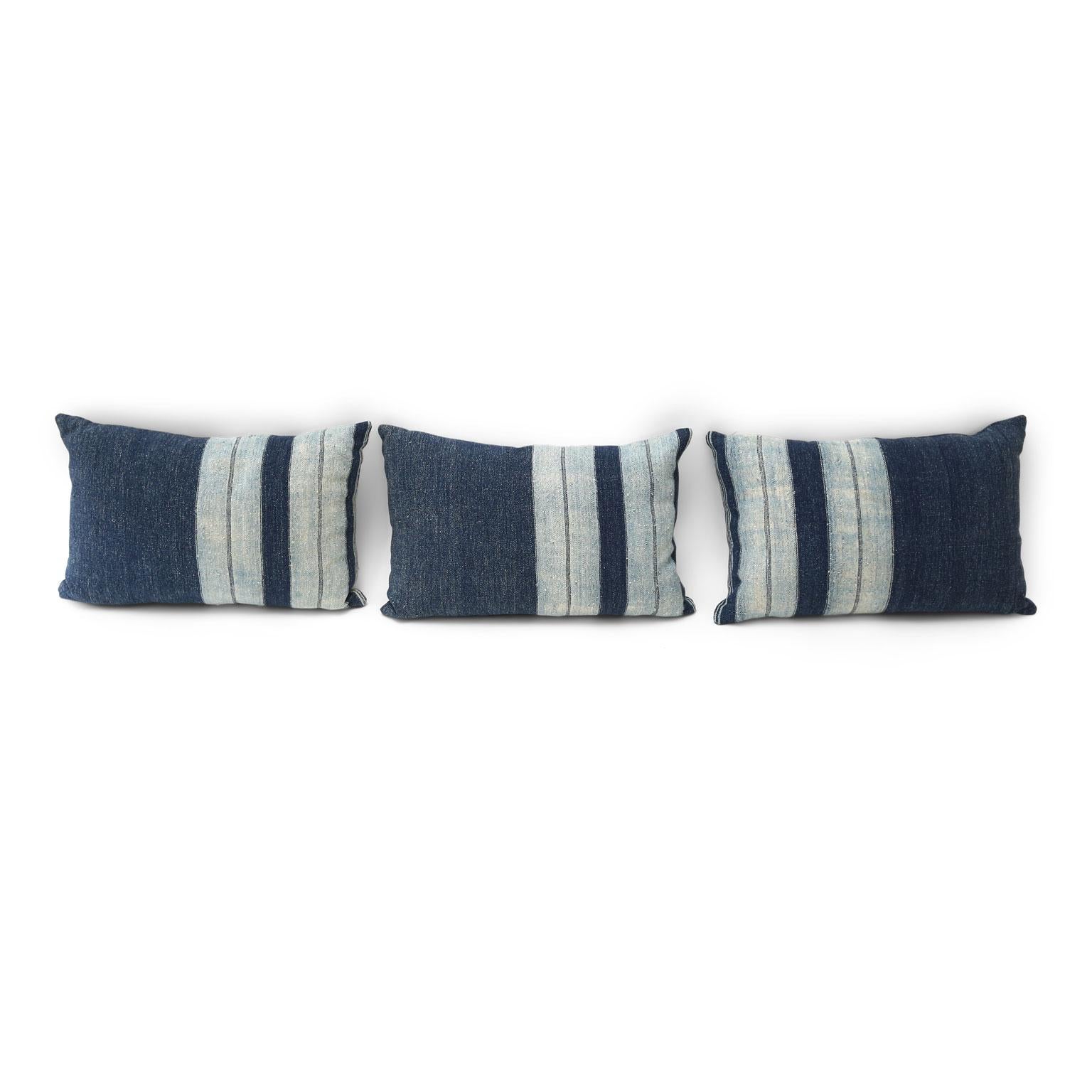 Faded Indigo Cushions In Good Condition In Houston, TX