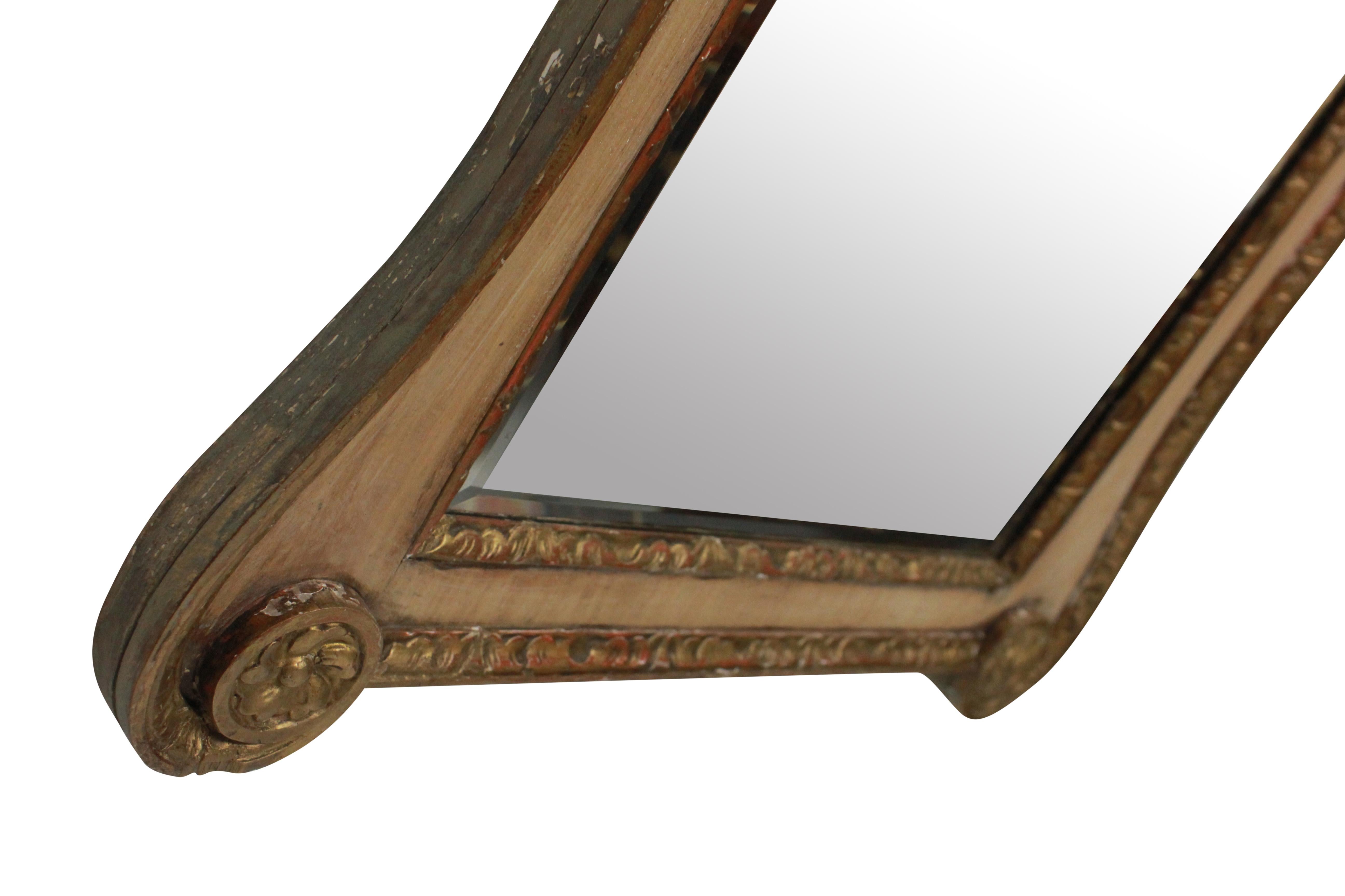 Faded Mahogany and Giltwood George II Style Mirror In Good Condition In London, GB